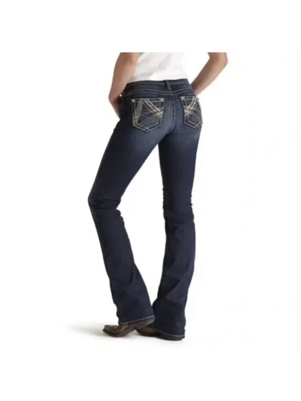 ARIAT Denim Ruby Bootcut Jeans Womens 27S (30" inseam) Embroidered